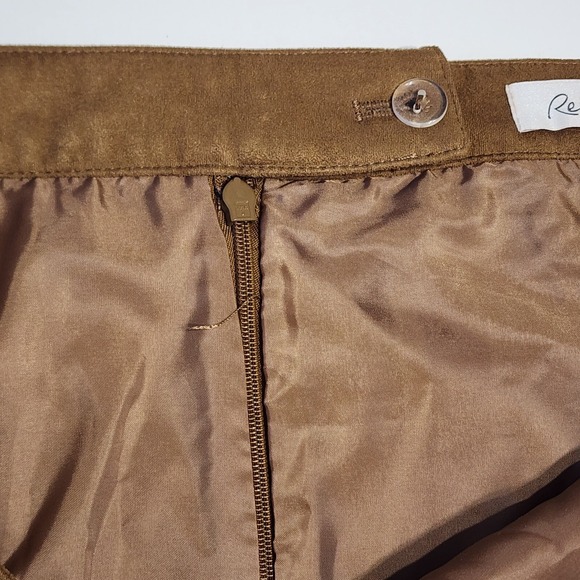 REITMANS Vegan Suede Skirt Womens 14P Faux Leather Ethical Mini Western NEW Boho - Picture 12 of 16